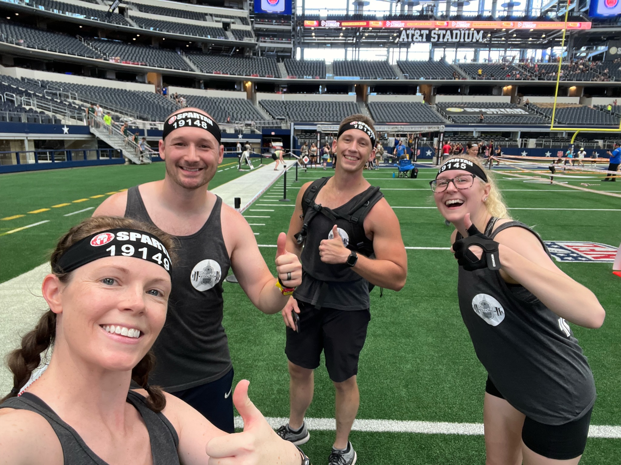 Thumbs up after training